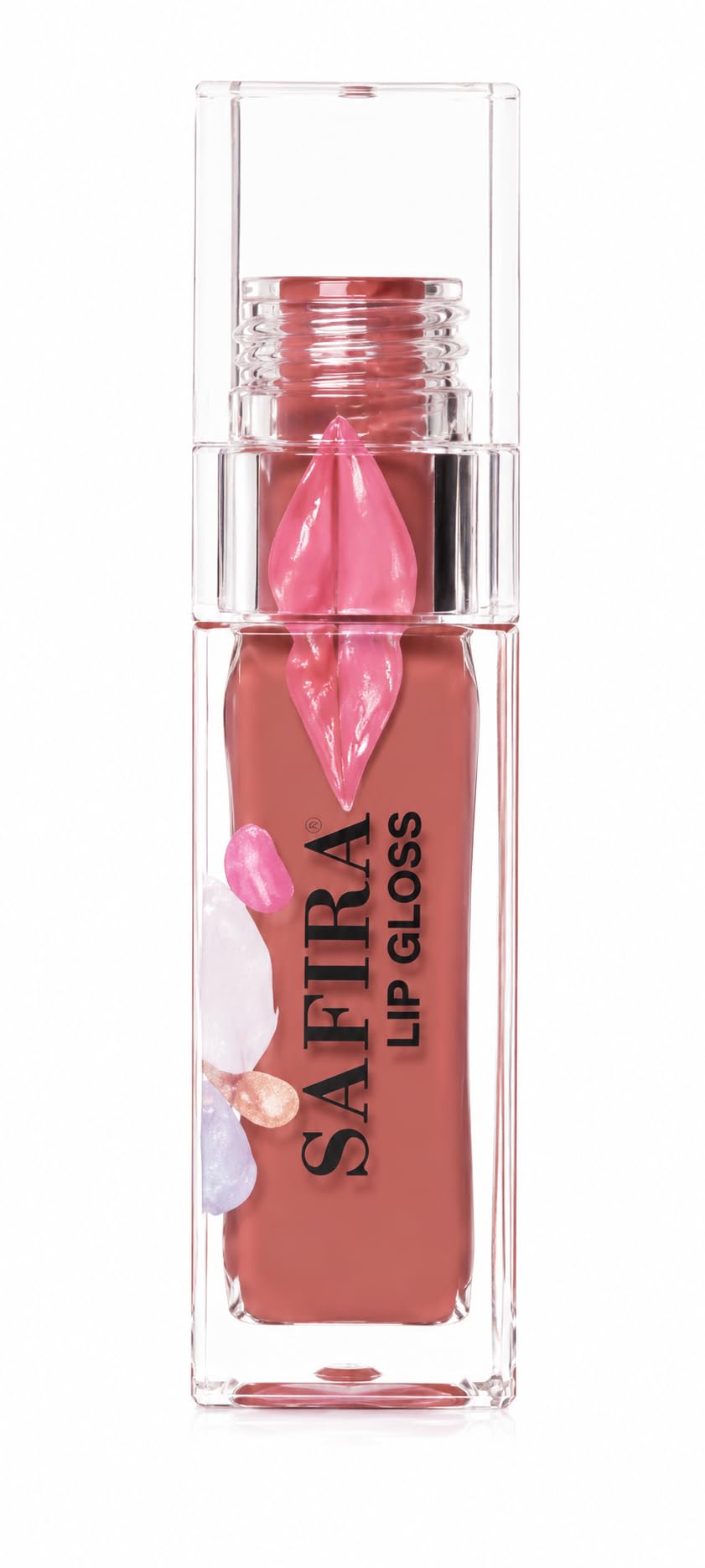 Safira Lip Gloss, Nude Dream, Lightweight Non-Sticky Formula, Natural Shine, Daily Use