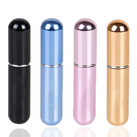 Fashion Base Portable Mini Refillable Perfume Atomizer Refillable Perfume Bottles Empty Small Spray Bottles, Scent Pump Case, Perfume Atomizer Refillable Travel Outgoing (5ml, 4 Pack)
