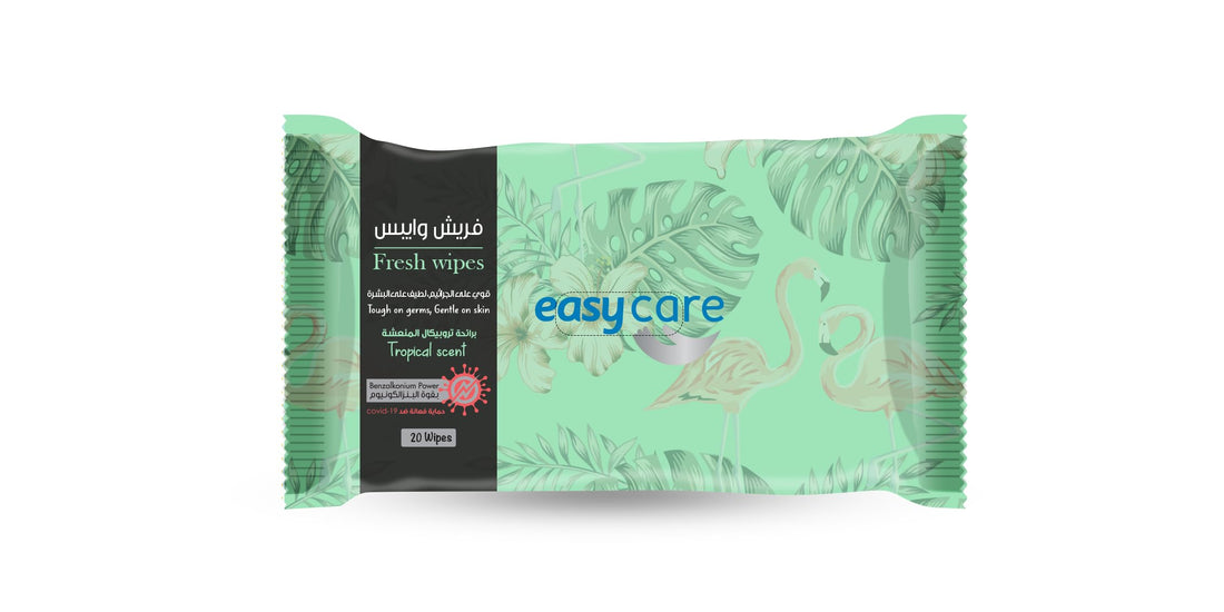 Easy Care Wet Wipes, Tropical Scent, 20 Wipes