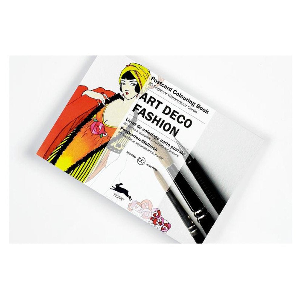 Art Deco Fashion: Postcard Colouring Book
