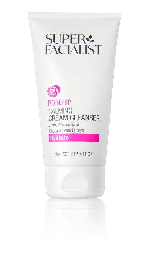 Super Facialist Rosehip Hydrate Calming Creamy Cleanser, Removes Make Up, Refreshes and Soothes, 150 ml