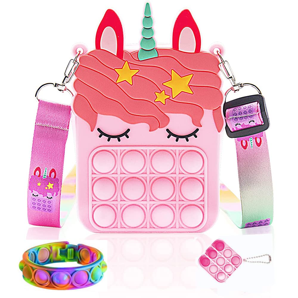 Beauenty Kid's Unicorn Pop Fidget Backpack (Pink)
