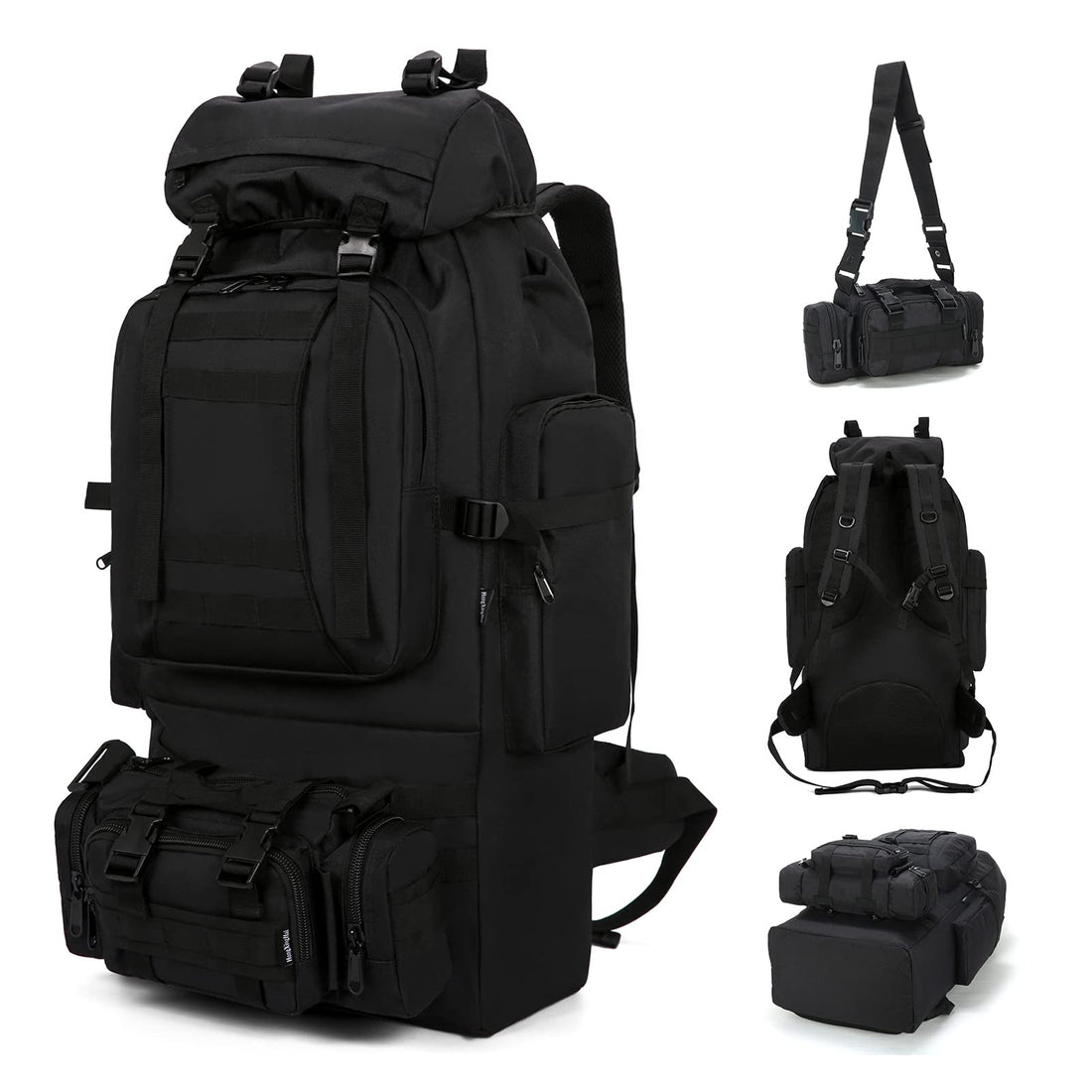 Military Tactical Backpack Detachable Molle Bag Large capacity Rucksack Camping Hiking Backpack for Men Women