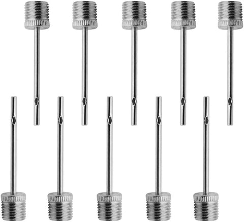 Ball Pump Inflation Needle - Stainless Steel Air Pump Needles with - Ideal for Blowing Up Football, Basketball, Volleyball, and All Other Sports Balls (10 Pack)