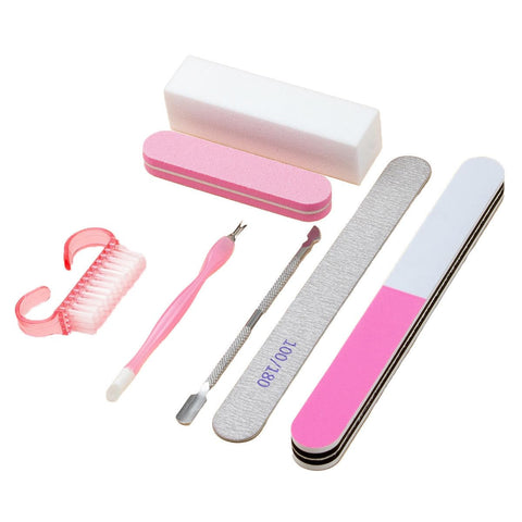 THE PACK | Nail Care & Nail Art Tool Set to Polish, Cleaner, Dead Skin Remover Quickly Manicure Tools Stainless Steel for Men Women Nail Cleaner - 7pcs