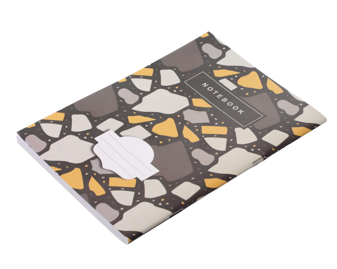 Extra Line School Notebook Stapled Squares 80 Sheets Marble Design Coated Cover