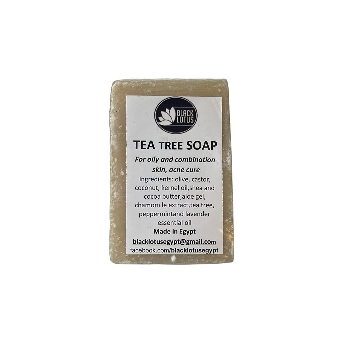 Black Lotus - Tea tree soap bar for oily and combination skin, acne cure