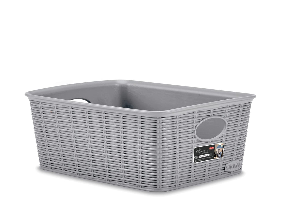 Stefanplast Elegance basket M high stone grey 30988