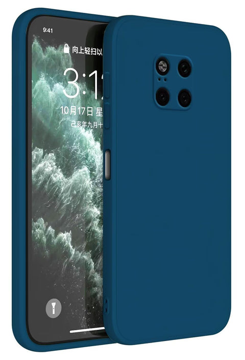 Topme Case for Huawei Mate20 Pro (6.39 Inches) Case Case, TPU Silicone Leather Protective Case - Sapphire Blue