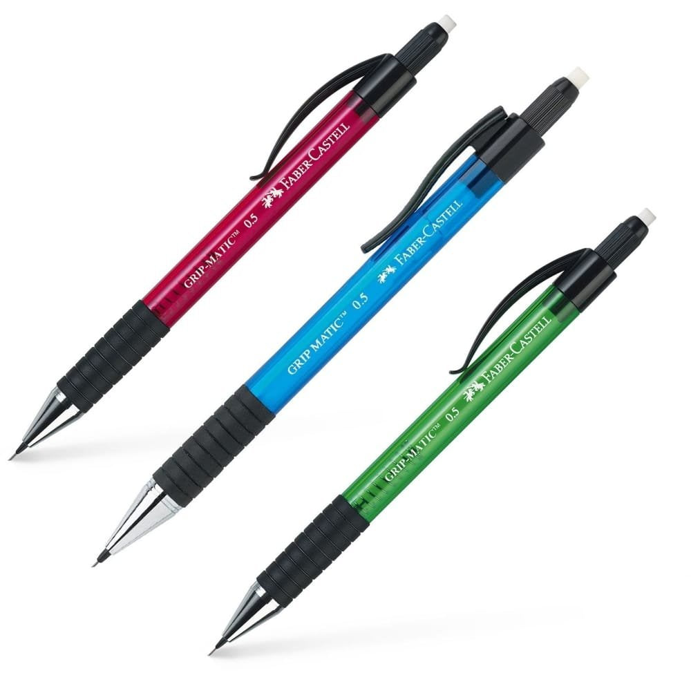 Faber Castell Grip Matic Mechanical Pencil - 0.5 mm, Blue