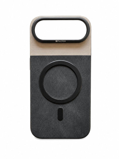 Fekra Premier Vintage Leather Magnetic Case For iPhone 17 Air, With Microfiber Lining Phone Case for iPhone 17 Air (F_Black, iPhone 17 Air)