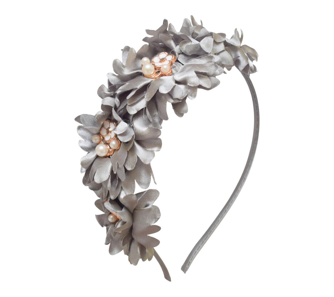 Daphne Girls' Polyester Hairband - Grey