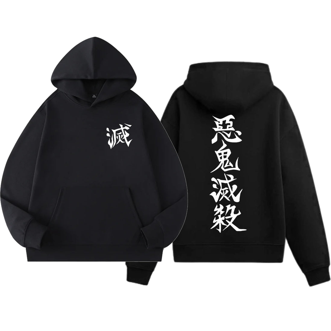 Anime Cotton Hoodie, Black with Amazing Print Design, Pullover Sweatshirt unisex 22