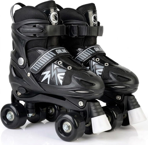 Kids Roller Skates for Boys and Girls 4 Size Adjustable Roller Skates with Full Light Up Wheels Perfect Gift for Birthdays Indoor Outdoor Sports 6-10 Years Old