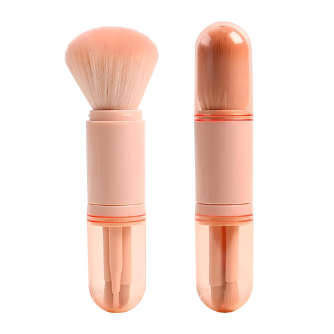 Makeup Brush Set - 4-Piece Trendy Makeup Brush Kit for All Looks, Soft and Comfortable, Perfect for Brides and Professionals, Durable Dense Fibers for Precise Application in Your Bag