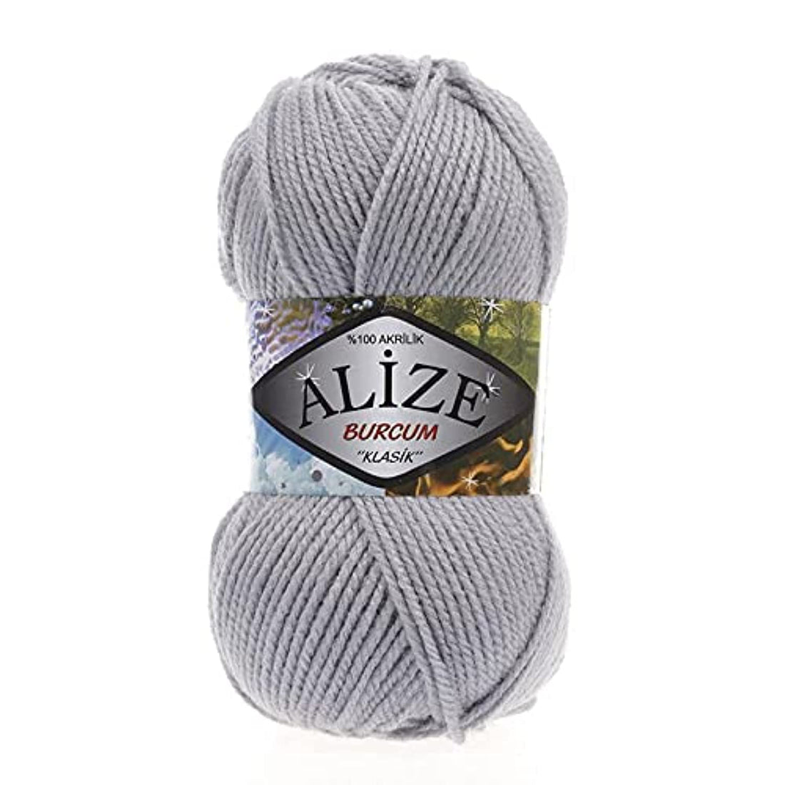 Alize BURCUM KLASiK Grey 253 - Crochet and Knitting Yarn