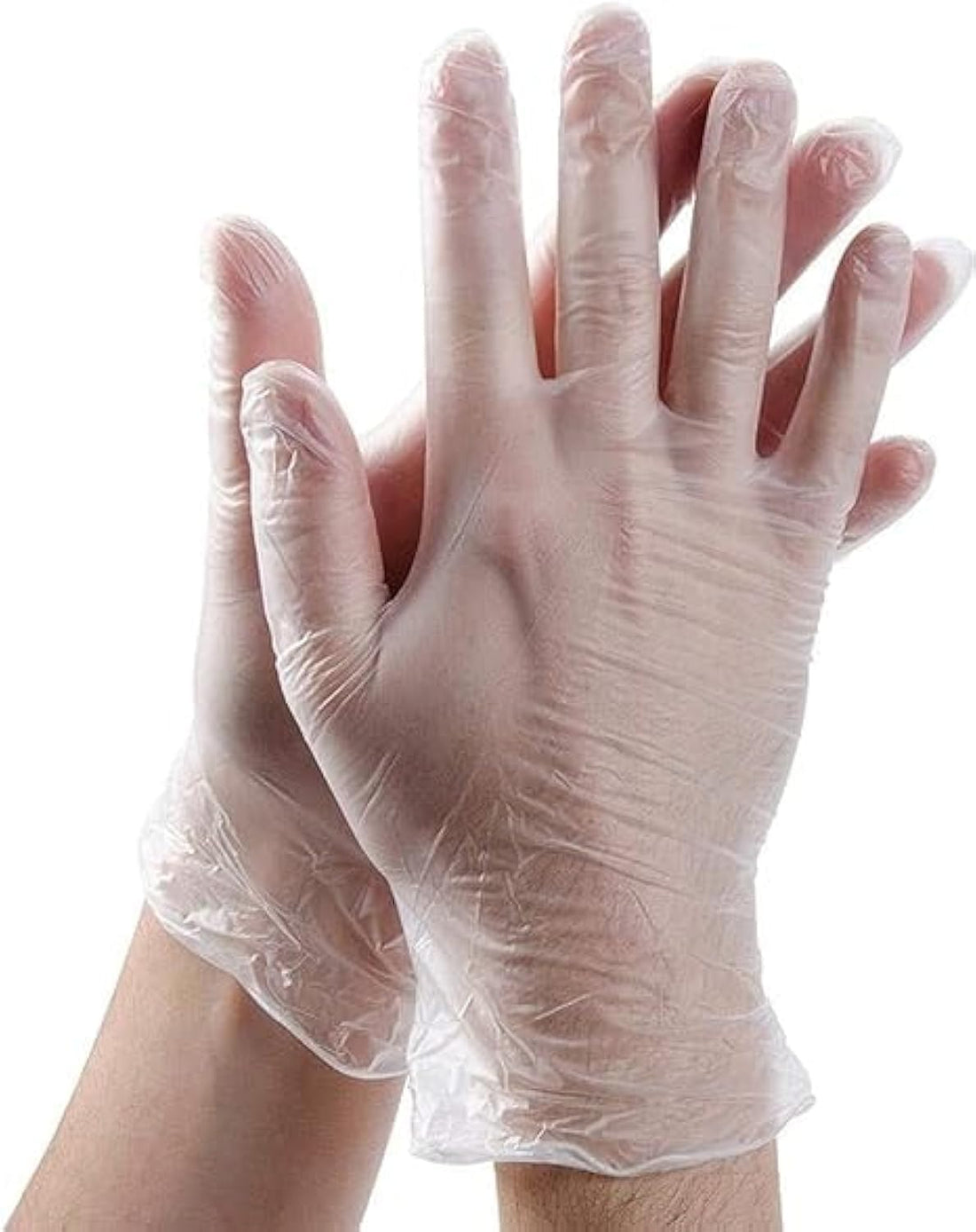 Generic Disposable Vinyl Gloves (Medium, 100 Pieces, Clear)