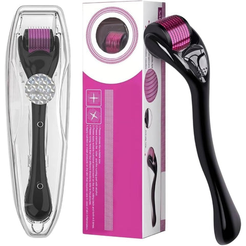 DERMA ROLLER 540 Titanium Needle Facial Skin Beard and body face Roller with Cellulite Hair Growth for both men and women (1mm)