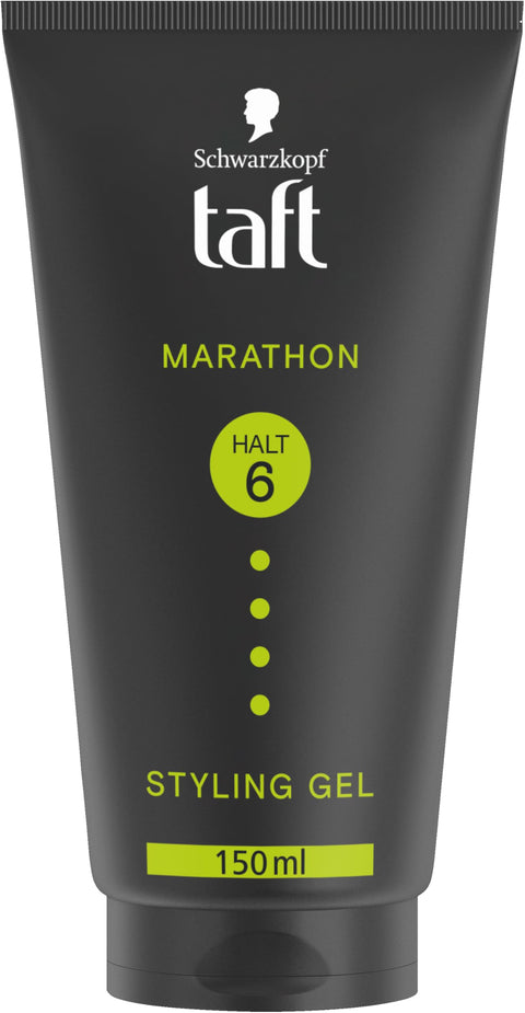 Schwarzkopf TAFT Marathon Styling Gel (150 ml), Up to 72 Hours Long-Lasting Hold for Energized Hairstyles, Gentle on Hair and Scalp, Vegan, Hair Styling Gel