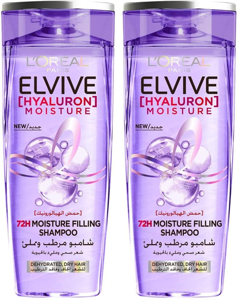 L’Oréal Paris L'Oréal Paris Elvive Hyaluron Moisture 72H Moisture Filling Shampoo with Hyaluronic Acid - 200ml (Pack of 2)