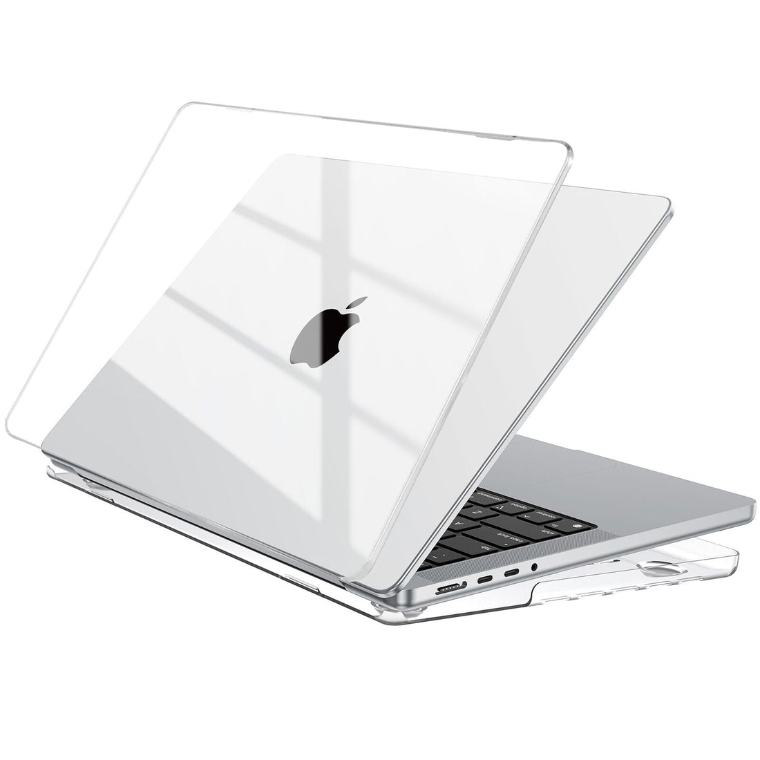 EooCoo Case Compatible with MacBook Pro 14 Inch 2026 M5 2025-2023 2021 M4 M3 M2 M1 Pro Max A3426 A3427 A3434 A3112 A3185 A3401 A2918 A2992, Protective Plastic Hard Shell Cover - Clear Transparent