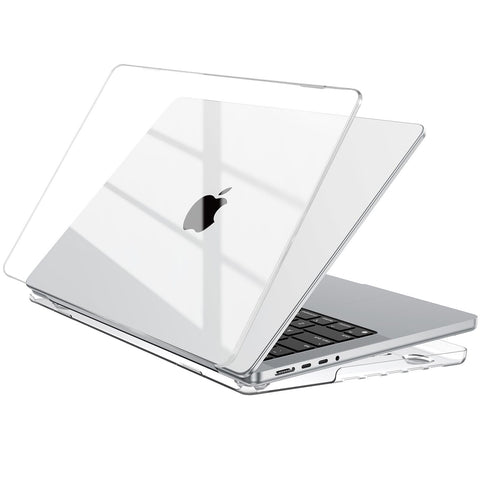 EooCoo Case Compatible with MacBook Pro 14 Inch 2026 M5 2025-2023 2021 M4 M3 M2 M1 Pro Max A3426 A3427 A3434 A3112 A3185 A3401 A2918 A2992, Protective Plastic Hard Shell Cover - Clear Transparent