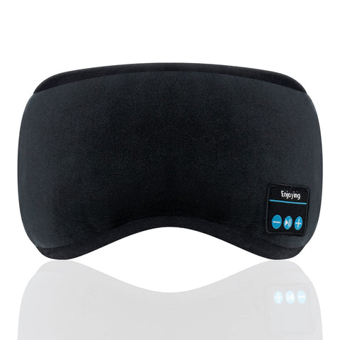 Sleep Headphones Bluetooth Eye Mask with Microphone, Black