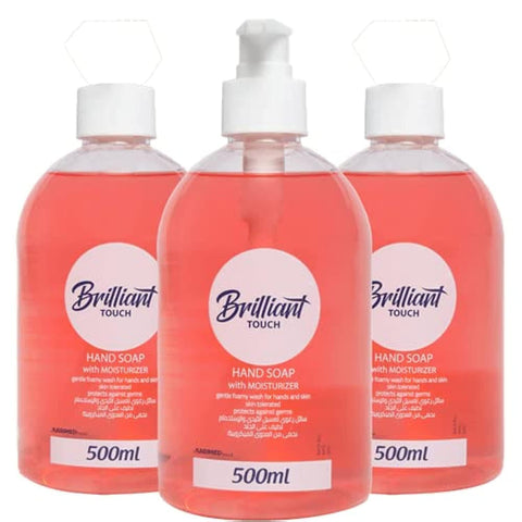 Brilliant Touch Hand Wash 3 Pcs. With Moisturizer 500ML RED