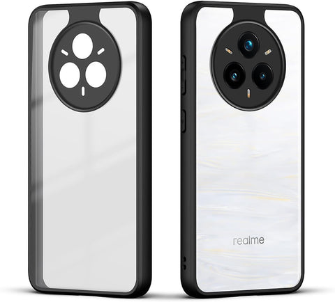 Case Cover Shockproof Hard PC Back Soft TPU Frame Anti-yellowing Slim Protective Cover Compatible with Realme 14 Pro Plus (Clear)
