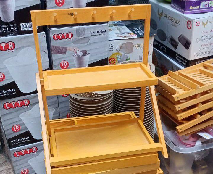 Mini Coffee Corner Wooden Foldable Kitchen Shelf Cup Organizer Coffee Tea Rack Practical Space Saving Suitable for All Decorations