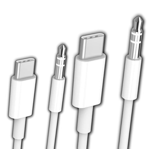 Aux for Type-C, USB C to 3.5 mm Jack Male Cable Headphone Jack Adapter Car Stereo Aux Audio Cable Cord for Compatible with iPhone 15/15 Plus/15 Pro Max/Samsung to Home Car Stereo/Speaker (White/2 Pic)