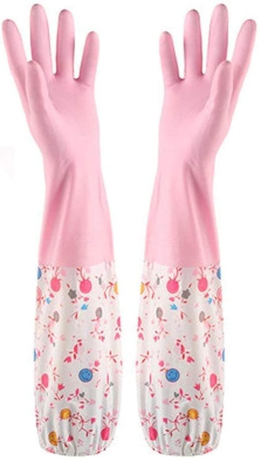 Silicone Cleaning Gloves Padded Inside Long