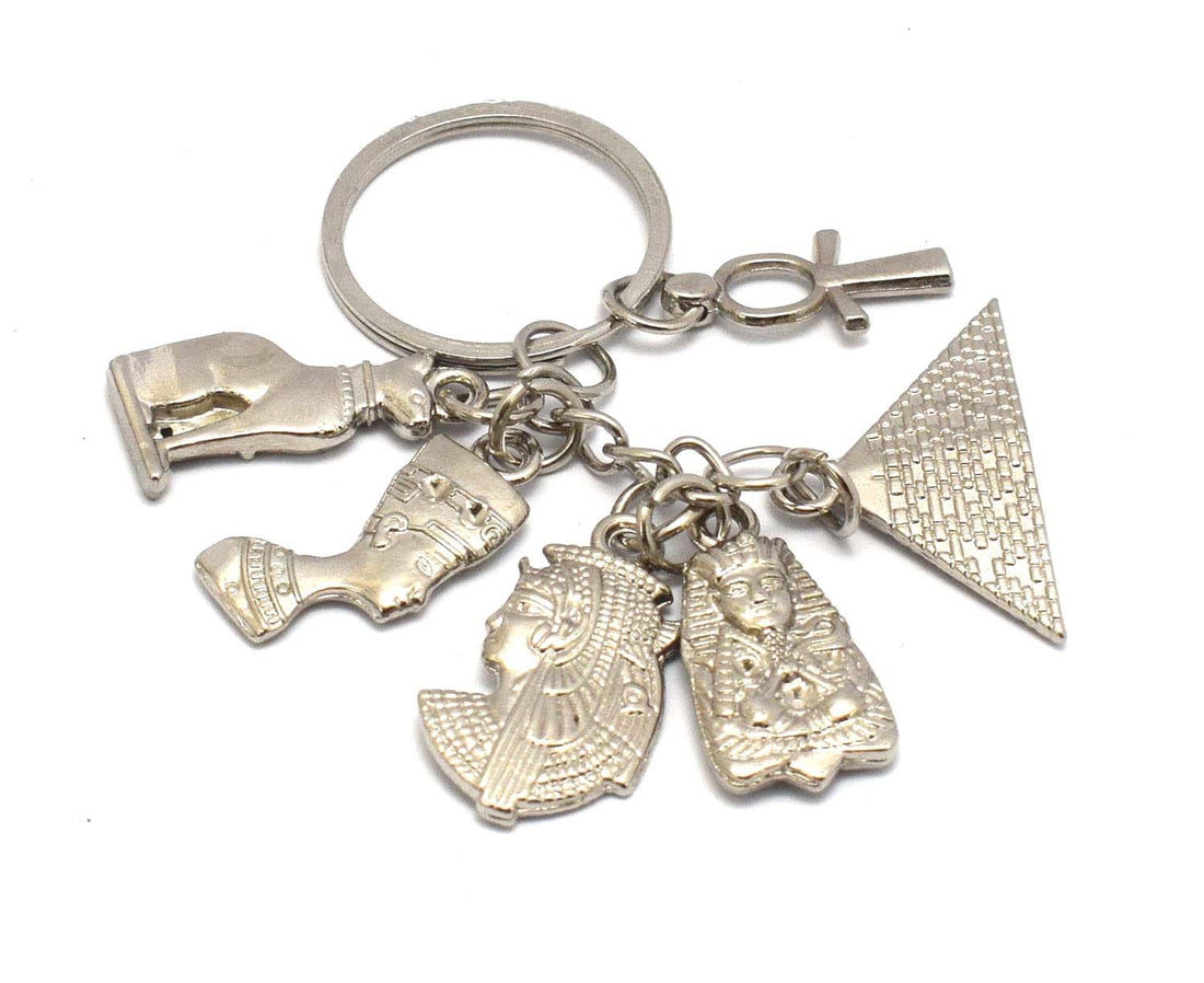 immatgar pharaonic tut Cleopatra Nefertiti Pyramid keychain keyring ancient Egyptian souvenirs gifts for men and women from egypt
