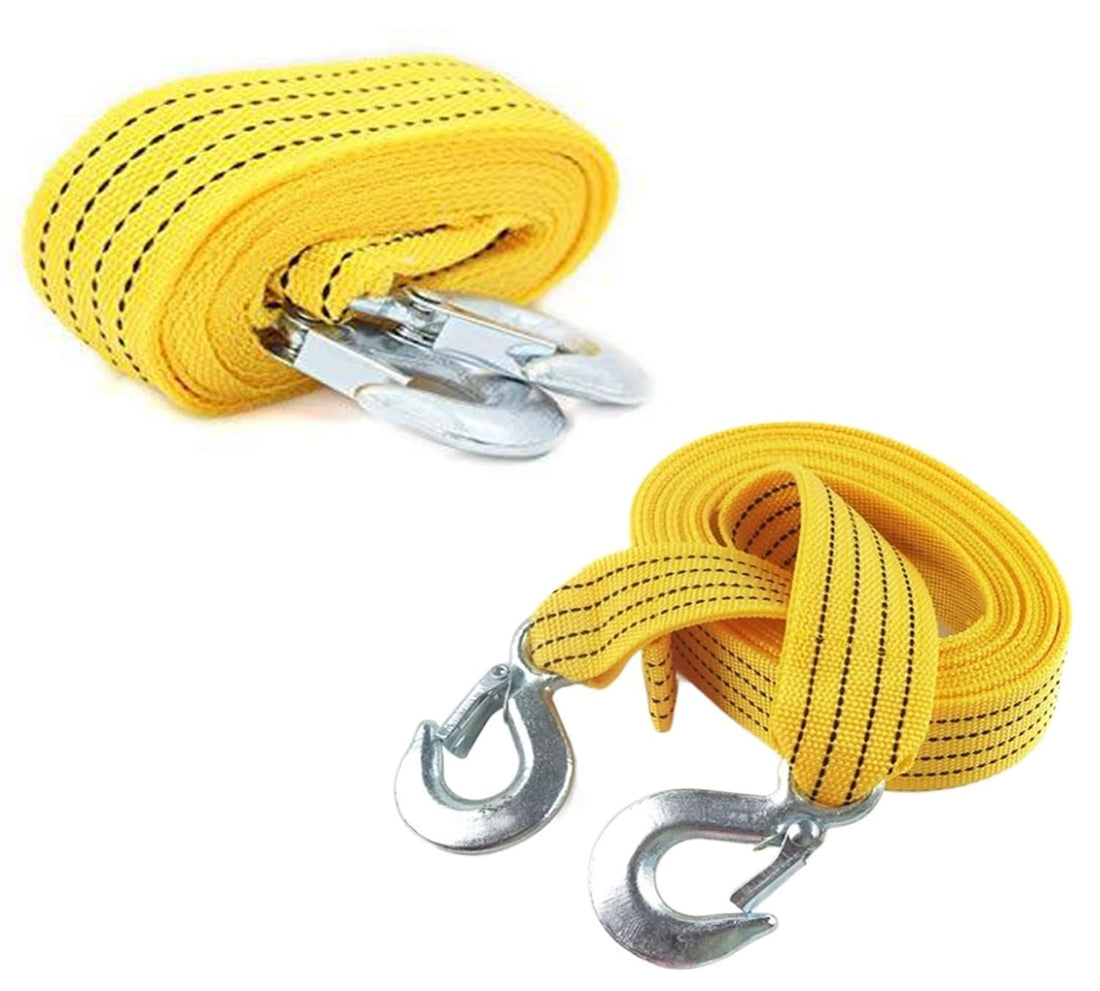 Nylon Tow Rope, Car Trailer Strap, Towing Rope, Outdoor Emergency Tool Emergency Rope (Yellow, 4 Meters, 3 Ton) - By KaberTrade
