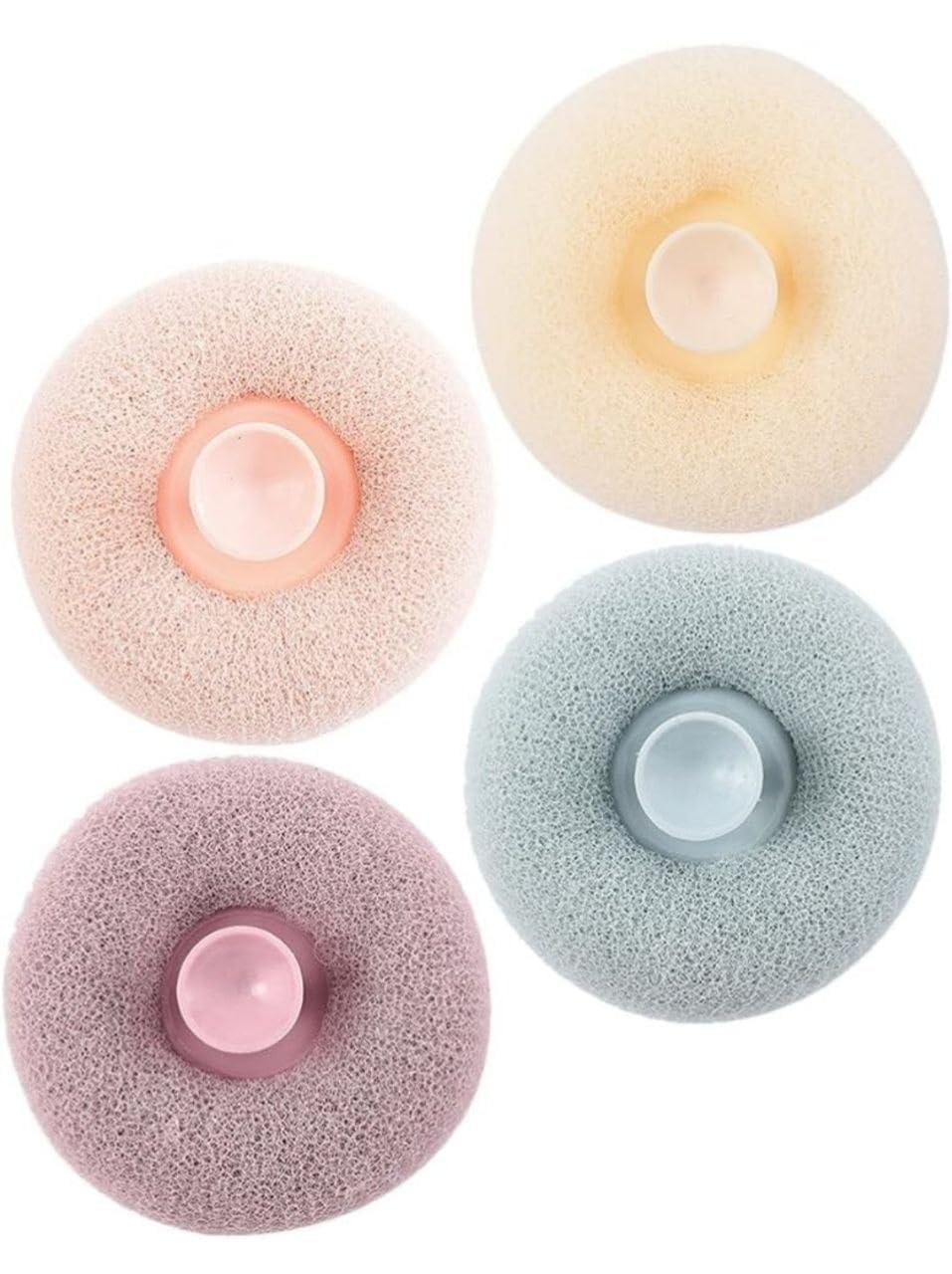 XML Loofah for Bathing with Soft Silicone Massager And Scrubber for Men, Women, Babies, Kids Exfoliating Bath Shower Sponge (MULTI COLOUR) Round