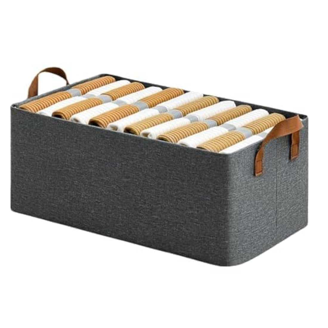 Renva Collapsible Fabric Storage Cubes Organizer with Handles Foldable Storage Baskets for Organizing Toys, Books, Shelves, Closet, Large Storage Box with Handles, Sturdy Organizer Bins, Foldable (1)
