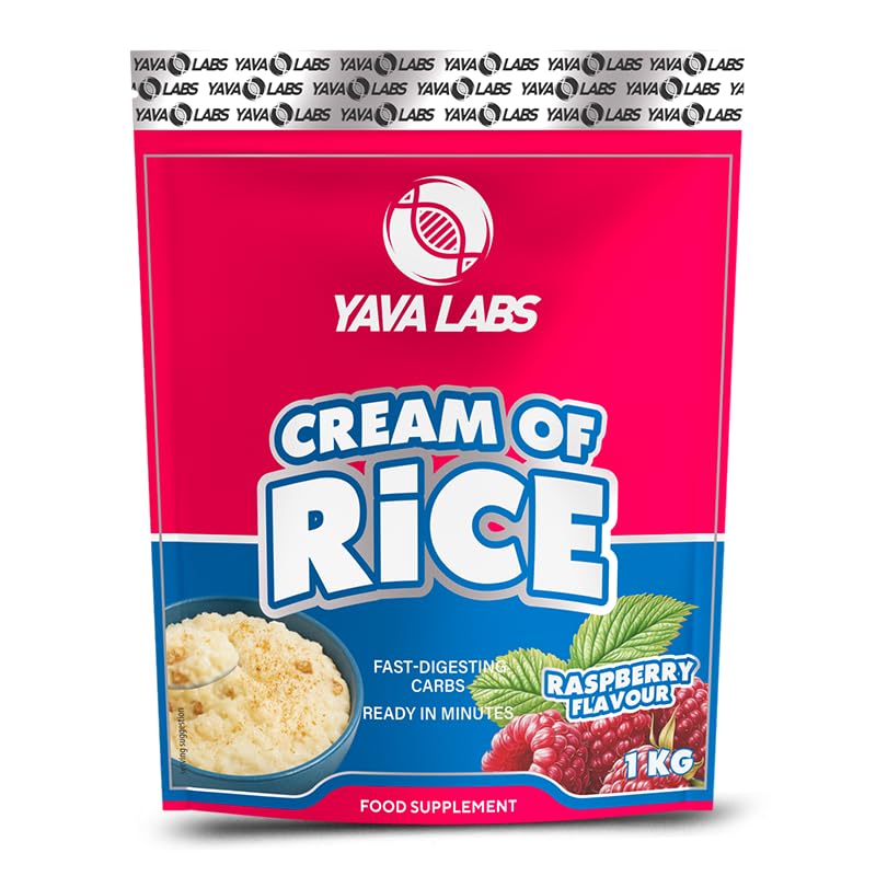 Yava Labs CREAM OF RICE 1 Kg - 33 Servings - Raspberry