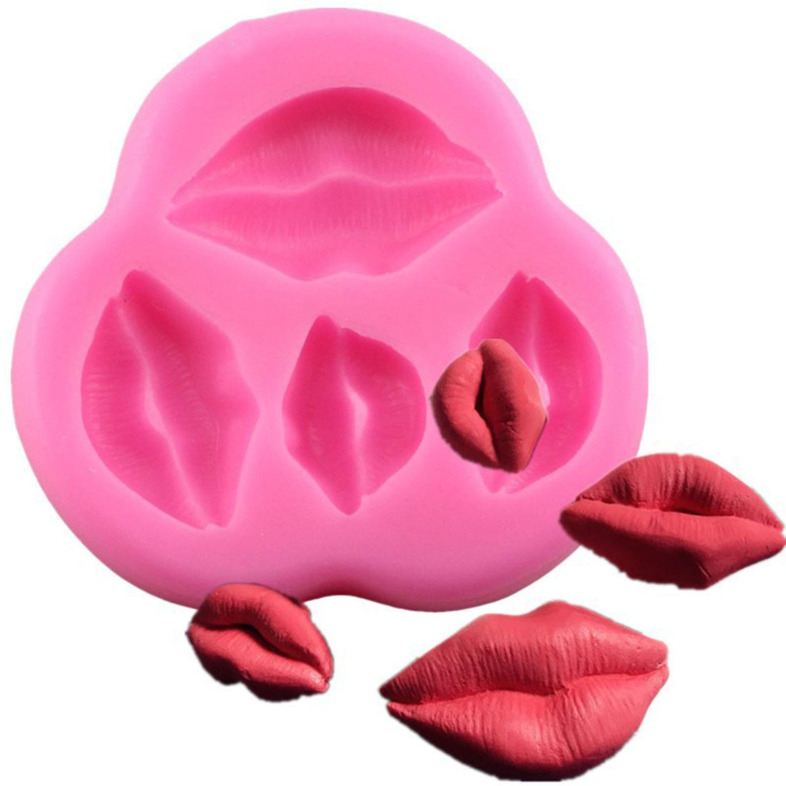 Lips Kiss Silicone Mold for Baking Chocolate Candy Cake Cupcake Decoration Jelly Ice Cube Soap Gummy Crayons Lollipop Gum Paste Polymer Clay