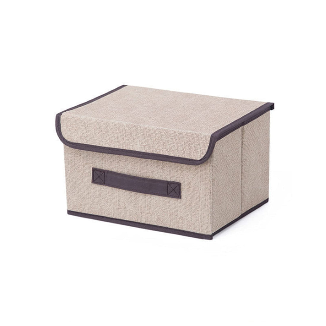 Arabest Clothing Storage Box With Lid - Foldable Fabric Dustproof Storage Box With Flip Cover, Suitable For Family Bedroom Wardrobe Office Storage Box (Beige)