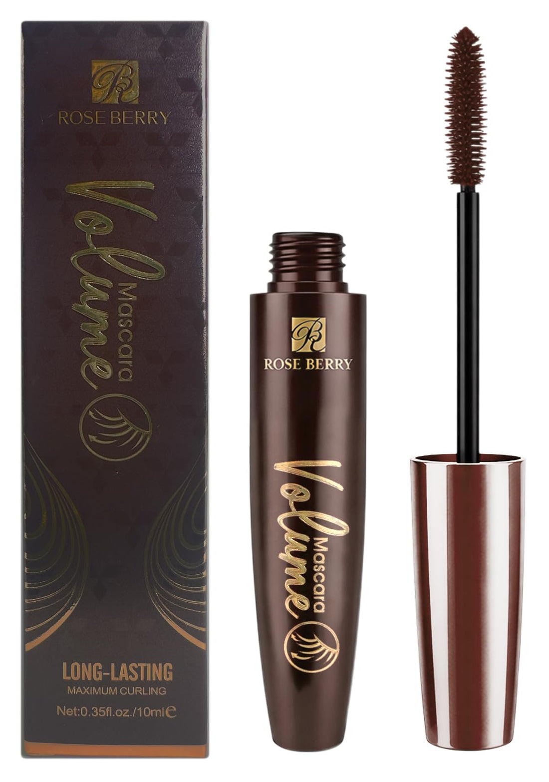 Rose Bery - Mascara, Volume False Lash, Effect Mascara, Extra Length & Thickening Effect, 10 ML, Model - RB-MA1026 (Brown)