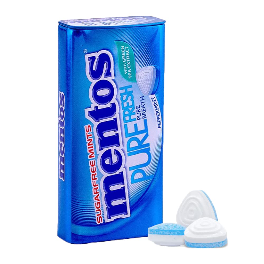 Mentos Pure Fresh Sugar Free Mint, Peppermint Flavor 35g