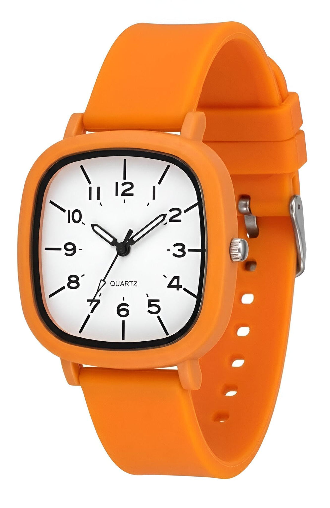 Silicon Strap Timepiece - Comfortable Square Dial Watch, Quartz Movement, 23 Colors, Unisex Design