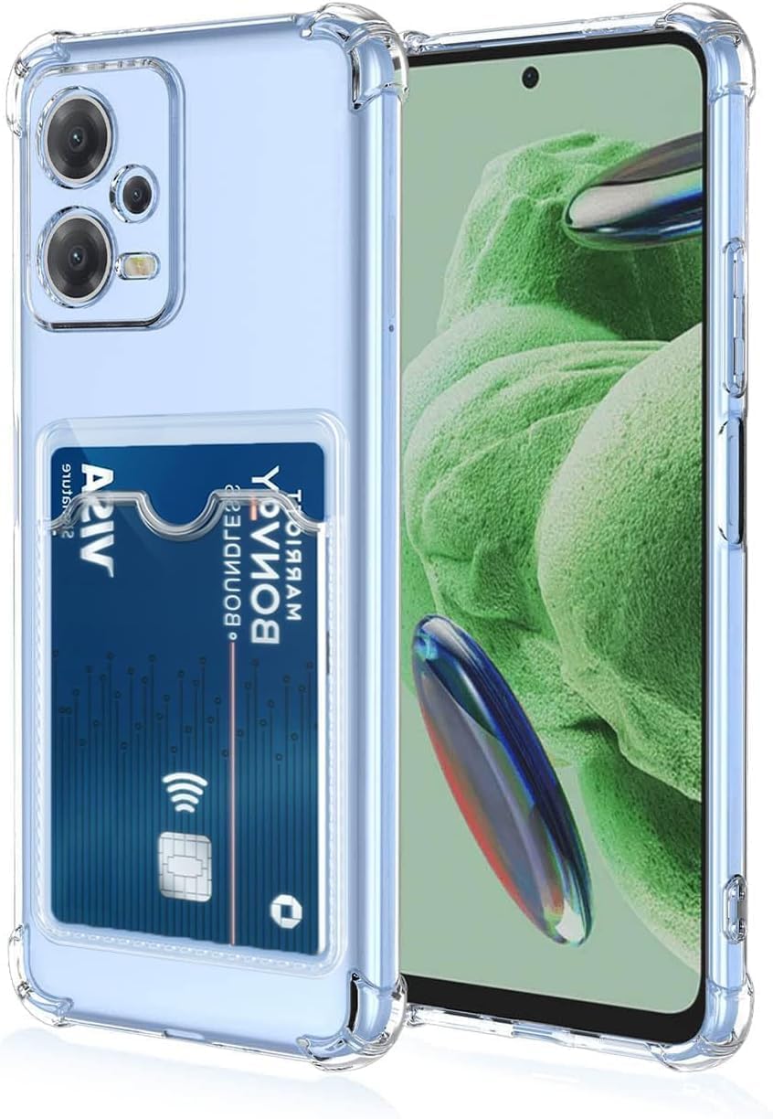 Case Compatible with Xiaomi Series Wallet Case with Card Slot Slim Soft TPU Bumper with Card Holder Cute Card Holder Slim Fit Protective Cover (Redmi Note 12 Pro 5G)