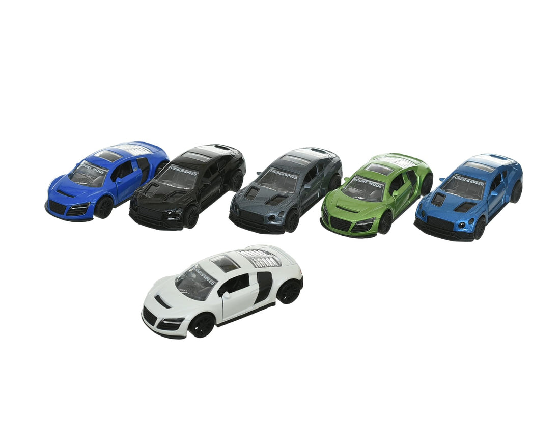Minsa Set of 6 Colorful Racing Cars Toy Pull Back Vehicles Code 2x333 for Kids -Multicolor
