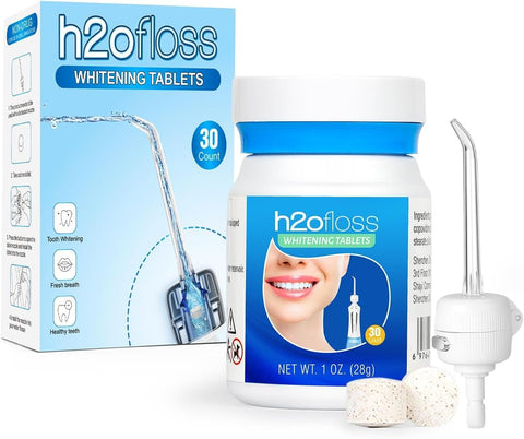 H2ofless 2023 upgraded whitening water floss, portable and rechargeable, gentle teeth whitening, IPX7 waterproof (HF-P11) (HF-P12)