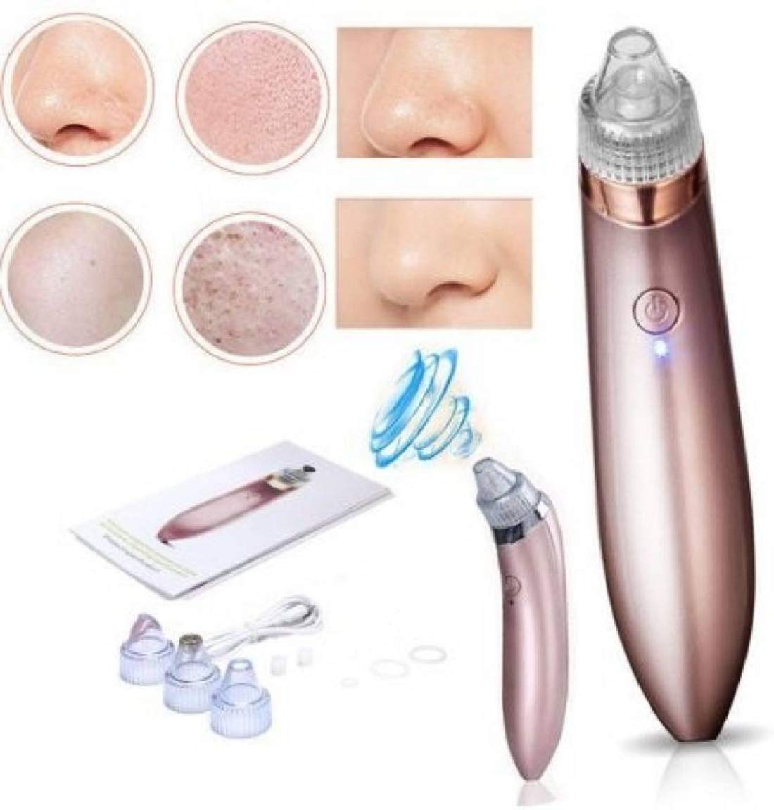 Basilica Multi-function Blackhead Remover Pore Cleaner Vacuum Suction Tool For Men And Women Blackheads Remover Tool Kit, facial pore cleaner blackheads acne remover, Pore cleaner, Blackheads Remover