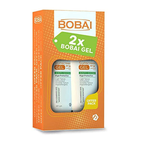 BOBAI Anti-Shine Sunscreen Gel, SPF50, 60 gm - 2 Pieces