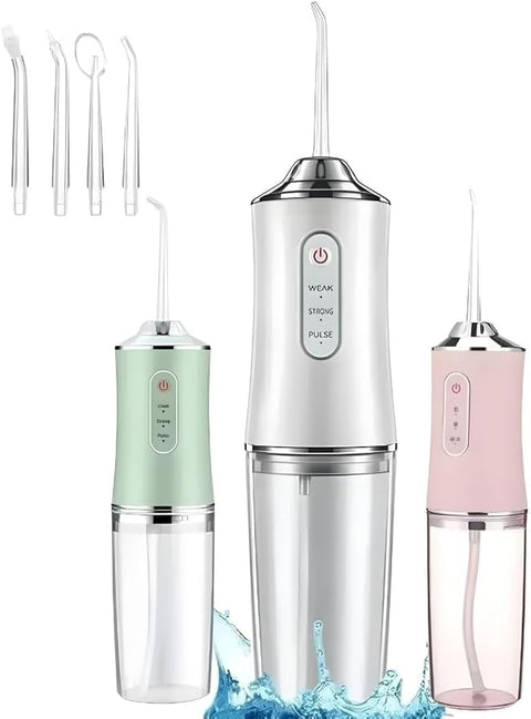 ATT. BRAZIL Oral Irrigator - Powerful Water Jet for Deep Dental Cleaning, Effective for Teeth and Gums, Color White