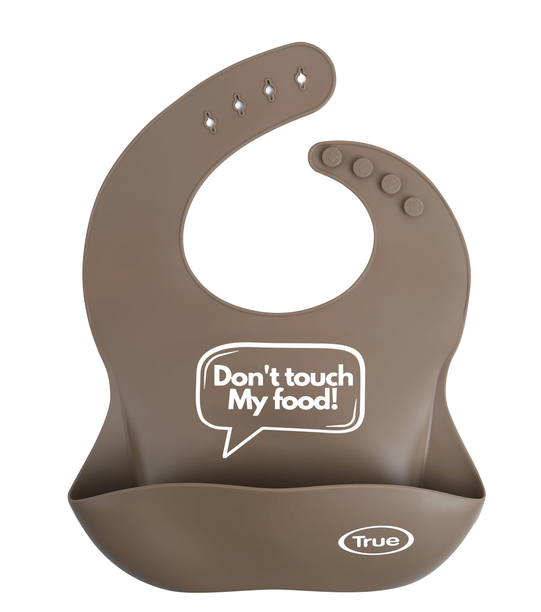 True Gold Silicon bib with pouch