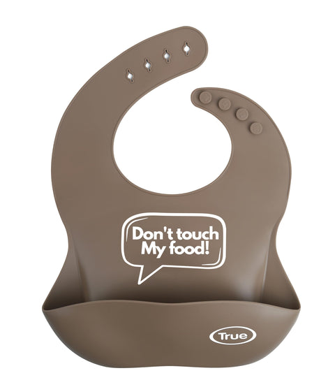 True Gold Silicon bib with pouch